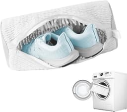 Schoenwaszak, wasmachine, schoenenzak, wasmachine met 360 graden reinigingsfleece, herbruikbare waszak, schoenen waszak met ritssluiting, voor schoenbescherming — thumbnail 1