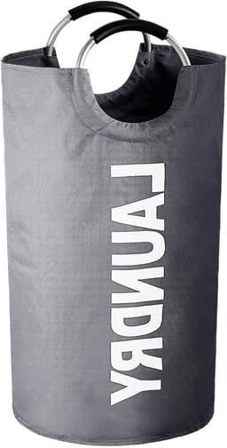 Wasmand Opvouwbaar Wasmand 90 Liter Inhoud Donkergrijs Oxford-stof Waterdicht Waszak Opbergbak Waterdichte Flessenverzamelaar met Handvat wasmand — thumbnail 1