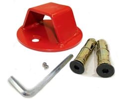 Motor Grondanker - Diefstalbeveiliging Motor - Motor Beveiligen - Volledig Gelast Staal - 13 x 13 x 6 cm - rood — afbeelding 1