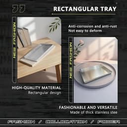 Olie Lekbak - Condensaat Opvangbak - Apparaten Beschermen - Roestvrij Staal - 40x10cm - Zilver — thumbnail 2