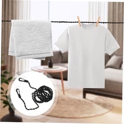 Waslijn Zuignap Haken - Kledinglijn Hanger - Kleding Drogen - Zuignap Bevestiging - 300 cm - Zwart — thumbnail 4
