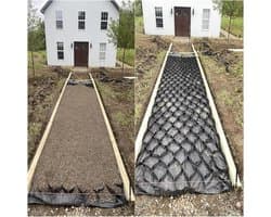 Grondrooster - Stabilisator grid - Oprit verstevigen - Hoge draagkracht - 2 inch dik - Zwart
