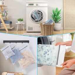 Waszakken voor schoenen en kleding, microvezel met rits, ideaal voor kledingbescherming en delicate was — thumbnail 5