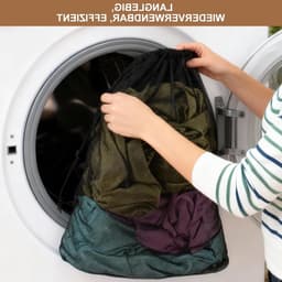 2 x XXL Wasnet, 70 x 90 cm, Fijnmazige Waszak met Trekkoord voor Wasmachine, Ideaal voor Kleding, Dekbedhoezen en Reizen, Inclusief Haakjes — thumbnail 3