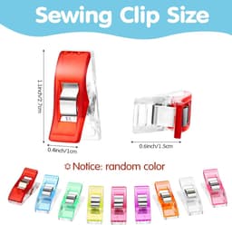 Naaiclips Set - Stofclips Quiltclips - Handwerken Stoffen Vastzetten - Met Maatlijnen - 600 Stuks - Multicolor — thumbnail 5