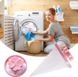 Haarverwijderaar Wasmachine - Pluizen Vanger - Kleding Schoon Houden - Herbruikbaar Netzakje - 6 Stuks - Willekeurig — thumbnail 5