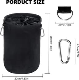 Dailygoods- Wasknijperhouder - Opbergtas - Waterdicht - Lichtgewicht - Duurzaam - 20 cm hoog / 28 cm diameter - Opbergzak — thumbnail 3