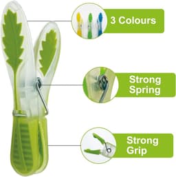 Kledingknijpers Set - Wasknijpers Zacht - Kleding Drogen - Zachte Grip - 24 Stuks - Multicolor — thumbnail 2