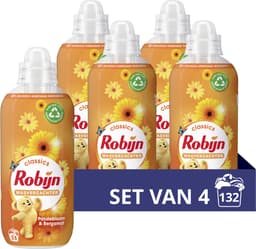 Robijn Classics Passiebloem & Bergamot Wasverzachter - 4 x 33 wasbeurten - Voordeelverpakking — thumbnail 1