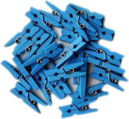 Jumada's - Premium - Blauwe Kleine houten mini knijpers - 20 STUKS - Blauw - Knijpertjes - Fotoknijpers — thumbnail 2