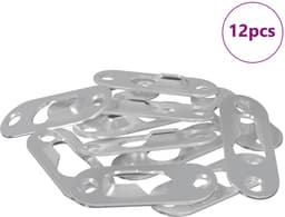vidaXL - Sleutelgat - Hanger - 12 - st - Zilver - 45 - x - 16 - x - 3.5 - mm - IJzer — thumbnail 1