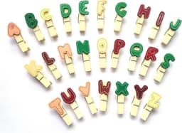 Houten Mini Knijpers - Decoratieve Clips - Ambachtelijke Projecten - Natuurlijk Materiaal - 3.5 cm Lengte - Gekleurd — thumbnail 4