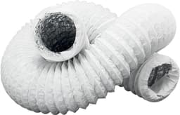 Flexibele Afvoerslang - Ventilatieslang Aluminium - Luchtbehandeling - Geïsoleerde PVC Buizen - Ø 125 mm 1 meter - Wit — thumbnail 1