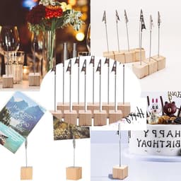 20 Stuks Houten Foto Clip Houders voor Thuis en Kantoor — thumbnail 5
