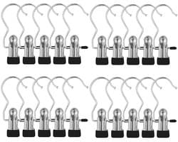 Roestvrij Stalen Washaken - Antislip Kledinghangers - 20 Stuks