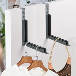 Opvouwbaar Telescopisch Droogrek - 2 stuks - Inklapbaar Wanddroogrek - Wandmontage voor Kleding - Kledinghanger - Uitklapbaar Kledingrek Wand - Wanddroogrek voor Kleding - Droogrek voor kleding aan de muur - Droogrek voor wasgoed - Grijs — thumbnail 2