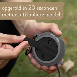 Waslijn uittrekbaar en oprolbaar - 10 meter waslijndraad met knijpers - uittrekbare wasdraad / roldrooglijn voor camping / kamperen / reizen - groen — thumbnail 4