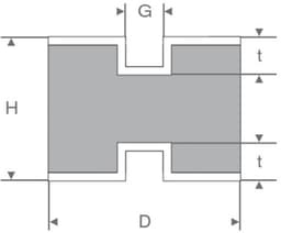 Rubbermagazijn - Trillingsdemper Type C 50x30mm - M10 - Set 10 stuks — thumbnail 3
