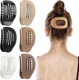 6x Platte Haarspeldjes voor Dames - Sterke Franse Krokodillenklemmen - 10cm — thumbnail 1