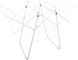 MSV Accordeon Wasrek Droger - Opvouwbaar Droogrek - 33m Drooglengte - Staal - 130x66x106cm - Wit — thumbnail 1