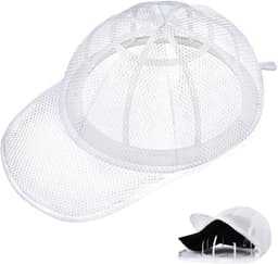 Hoedenwassers - Met Houder En Netzakken - Voorkomt vervorming - Hoedenbeschermers voor wasmachines - 34*25.5*13 cm - Wit - Kunststof en polyester - Waszak voor huishoudelijke petten - Met Rits - Voor Iedere hoed — thumbnail 1