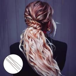 100x Grote U-vormige Haarspelden 7 cm Bruin - Professionele Metalen Bobby Pins met Opbergdoos — thumbnail 3