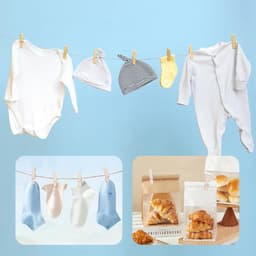 Set van 150 Mini Kledingknijpers van Hout 3.5 cm voor Foto's, Kaarten en Creatieve Projecten, Ideaal voor Foto Muur en Ambachten — thumbnail 5