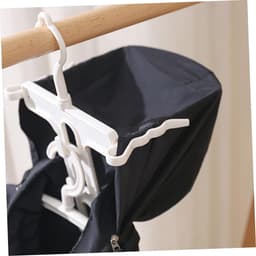 3 stuks Hoodie Droogrek - Winddicht, Draaibaar en Antislip - Huishoudelijke Kleding Droogrek - Draagbaar Winddicht Kledingrek - 15*18cm - Geschikt voor Thuis Balkon Drogen - Wit — thumbnail 5
