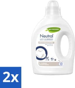2 x Neutral - Wasverzachter - Parfumvrij - Gevoelige huid - 27 wasbeurten - Wasverzachter - Parfumvrij - Hypoallergeen - Gevoelige Huid - Babywas — thumbnail 1