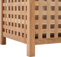 vidaXL - Wasmand - 39x39x65 - cm - massief - walnotenhout — thumbnail 4