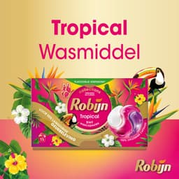 4 x Robijn - 3-in-1 Tropical - Wascapsules - 15 Wasbeurten - Wascapsules - Tropische Geur - Kleurbehoud - Biologisch Afbreekbaar - Wasmiddel — thumbnail 4