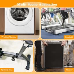 Antivibratiematten voor Wasmachines en Fitnessapparatuur - Set van 4 Afschroom Pads, Antislip Rubber, Geluidsreductie — thumbnail 3