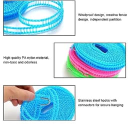 3M Antislip Waslijn - Set van 3 Makkelijk Afneembare Waslijnen voor Buitengebruik — thumbnail 5