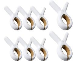 Allecto plus - Set van 8 strandhanddoekclips voor ligstoel en dekstoel - Antislip wasclips voor strand en zwembad - Gele zonnebankharingen