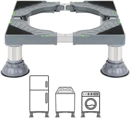 PromoHome Universele Apparatenstandaard - Aanpasbare Verhoging voor Wasmachine, Droger, Koelkast - Zware Draagkracht tot 300 kg - Roestvrij Staal - Anti-Slip Voetjes - Ergonomische Huishoudelijke Oplossing — thumbnail 1