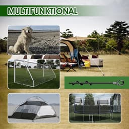 Set van 4 Heavy Duty Grondankers voor Trampoline - Gemakkelijk In te Draaien - Bestand tegen Hoge Wind - Met Riem — thumbnail 2