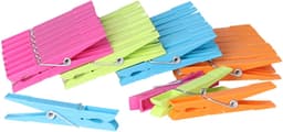 Wasknijpers - 32x stuks - gekleurde knijpers / wasspelden - Kunstof — thumbnail 1
