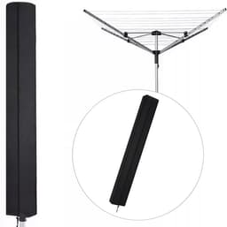Droogrekhoes voor wasgoed - Parapluhoes voor buiten - Draaibare waslijnhoes - Stofdicht, regenbestendig en zonwerend - Geschikt voor droogrekken voor wasgoed - Geschikt voor tuin, binnenplaats, buiten en op de camping - Zwart - 15x15x160cm — thumbnail 1