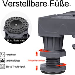 Verstelbare Sokkels voor Wasmachines, Koelkasten en Apparaten - Hoogtes van 44-75cm — thumbnail 5