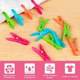 Mrs. Jones Wasknijpers 60 stuks zonder print - stabiele buitenringveer - extra sterk antislip - wasknijpers voor waslijn of wasrek. . — thumbnail 2