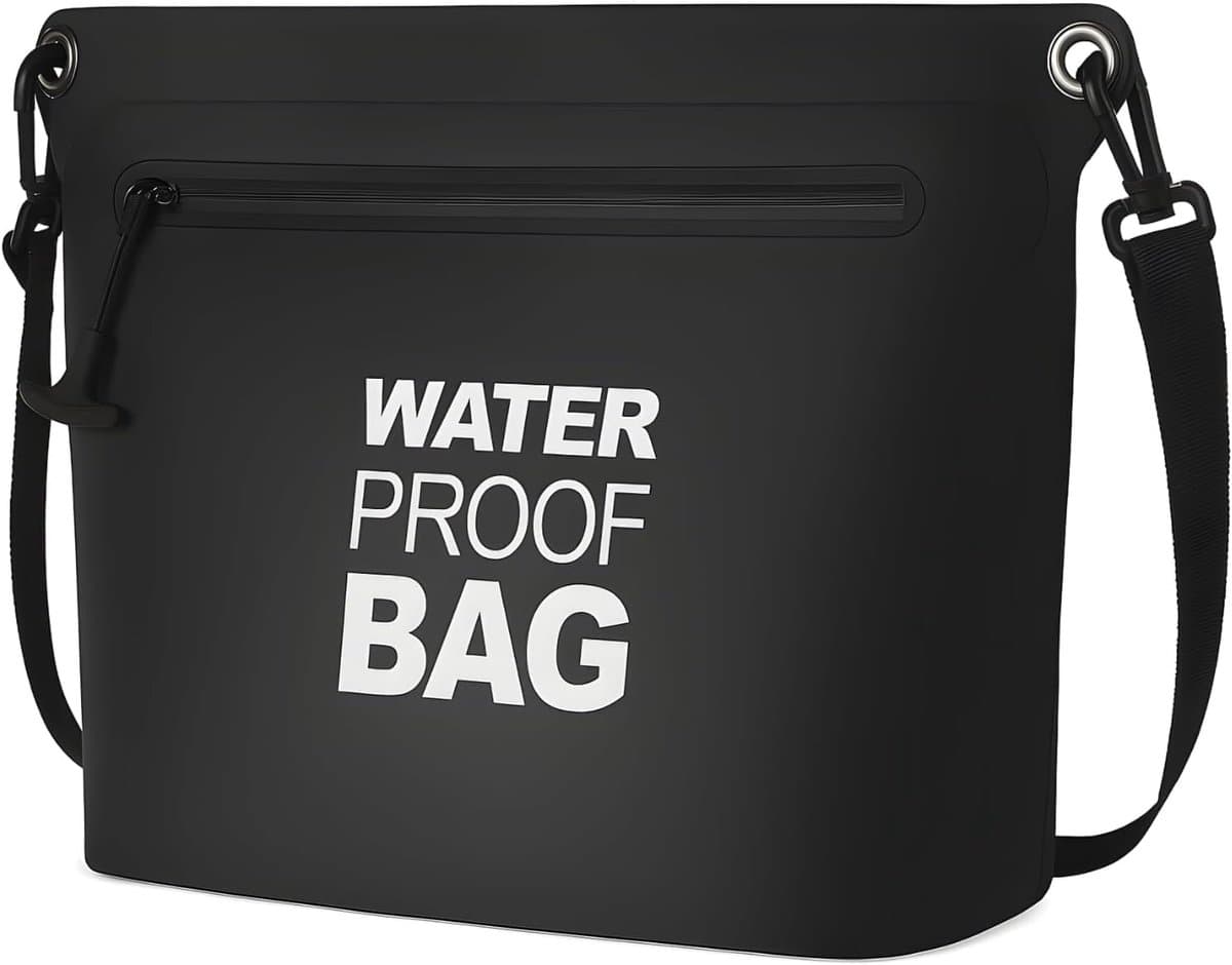 Tas, lichte Dry Bag waterdichte zak voor outdoor, camping, wandelen, strand, kajakken, zwemmen, zwart, Large — afbeelding 1