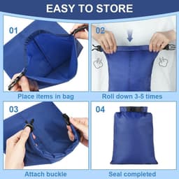 Droge Zakken 6 Stuks, Lichtgewicht Droogzakken, Compressiezak Kanozak Met 1,5l, 2,5l, 3l 3,5l, 5l, 8l Zakken Tas Voor Raften Kajakken Rafting Varen Wandelen Camping Reizen Backpacken — thumbnail 4