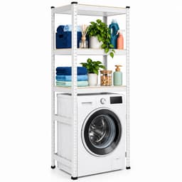 Wasmachine rek - 180 x 70 x 40 cm - wit — thumbnail 1