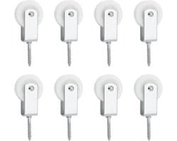 Idea 8Pcs 40Mm Katrol Touw Nylon Opknoping Katrollen Waslijn Katrollen Voor Indoor Patio's Balkons Dak Muren Installaties 38x6mm