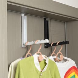 Opvouwbaar wasrek Geschikt voor deurhaak, telescopisch wasrek Geschikt voor studentenkamers dat aan de deur gehangen kan worden. — thumbnail 1