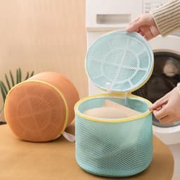 Waszakken, 15 x 17 cm, wasnet, beha's, netwaszakken met ritssluiting, waszak voor wasmachine, waszak van netstof voor ondergoed, babykleding, sokken, zwart — thumbnail 4