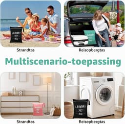 Set van 3 Reiswaszakken met Handvat, 38x48cm - Waszak voor Vuile Kleding, Sport, Zwembad en Yoga — thumbnail 5