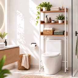 Wasmachine kast - 166x63x25 cm - natuur-wit — thumbnail 4