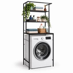 Wasmachine rek - 161x66x40 cm - zwart — thumbnail 1