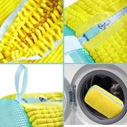 Set van 2 waszakken voor schoenen, ideaal voor delicate items, met 360 graden bescherming en optimale reiniging in de wasmachine — thumbnail 4